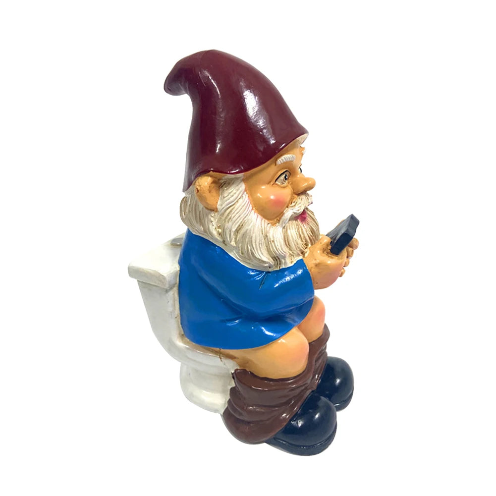 Garden Dwarf Gnomes Miniature Ornaments Garden NaughtyGnome Figurines Decoration Handicraft Courtyard Resin Statues Decoration