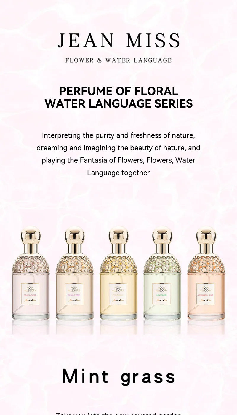 Original brand perfume Flower Language Women's perfume has a fresh, natural and long-lasting floral and fruity scent.