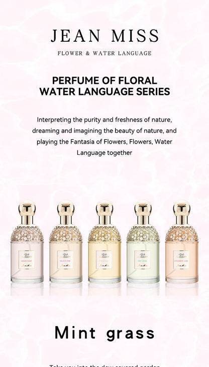Original brand perfume Flower Language Women's perfume has a fresh, natural and long-lasting floral and fruity scent.