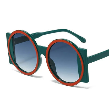 New Round Sunglasses Women Men Cute Brand Designer Elegant Sun Glasses Female Male Big Frame Outdoor Eyewear