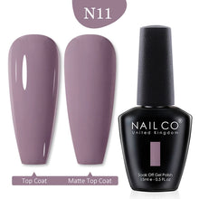 Load image into Gallery viewer, NAILCO 15ml Transparent Nude Color Series Jelly Gel Nail Polish Pink Red Nails Art Manicure Gel Varnishes Gellack Design Lacquer
