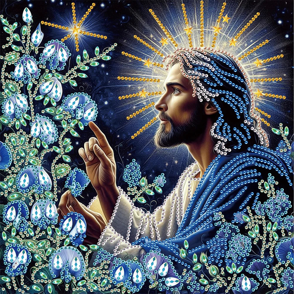 5 to Choose from 5D DIY Partial Special Shaped Drill Diamond Painting Kit Mary & Jesus Decoration