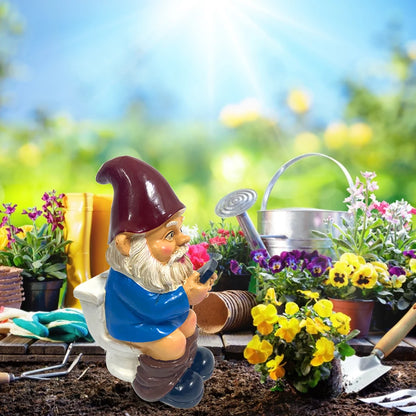 Garden Dwarf Gnomes Miniature Ornaments Garden NaughtyGnome Figurines Decoration Handicraft Courtyard Resin Statues Decoration