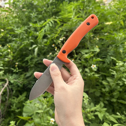 2 Styles ES-AGK-ES Washed Graphite Grey Flax Straight Knives Outdoor Camping Hiking Climbing Non Slip Knife Mountaineering EDC