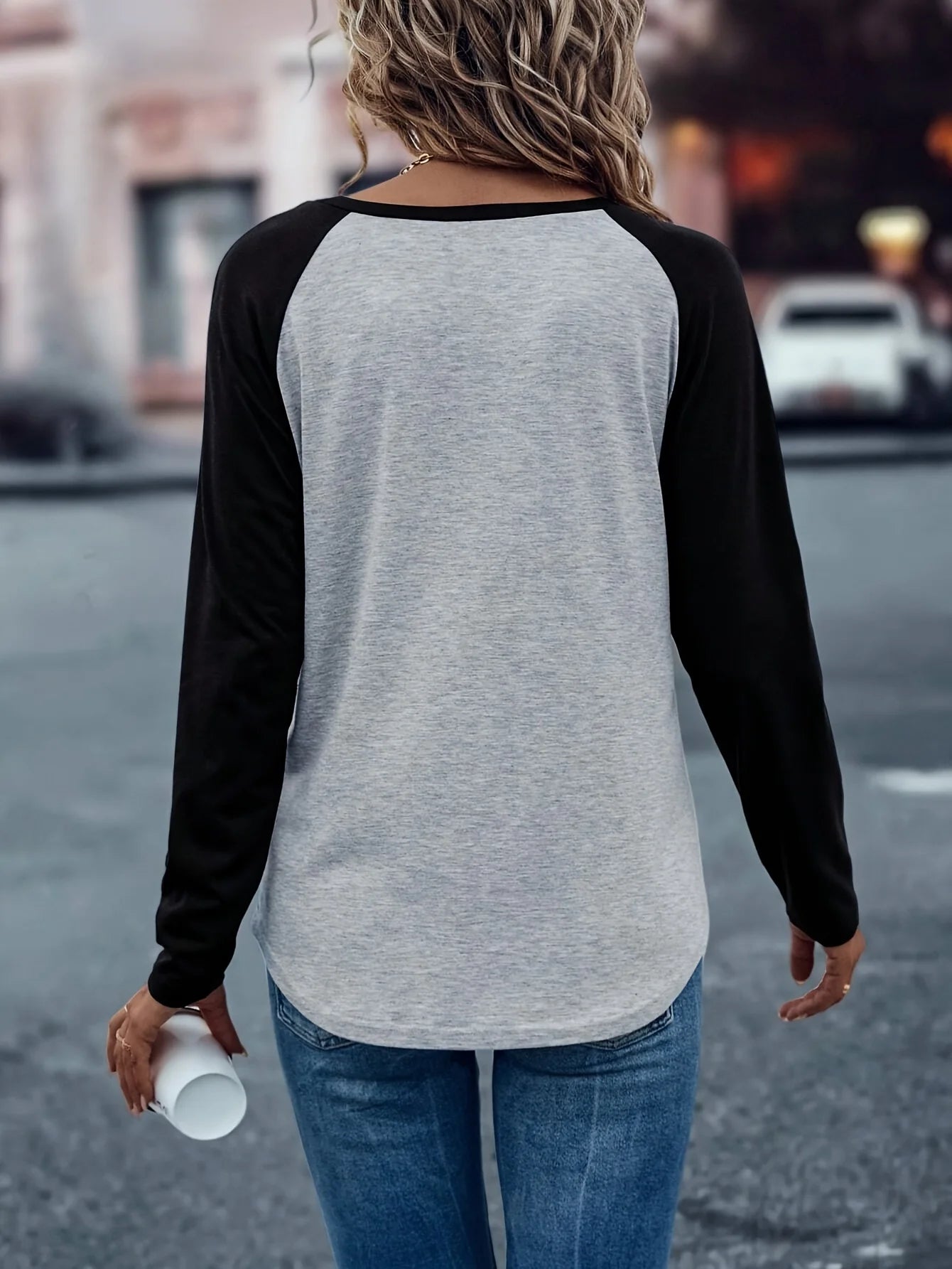 Women's Clothing Tops O-Neck Long Sleeve Thick Office Lady Commuter Autumn Winter Casual Printed All-match T-shirt