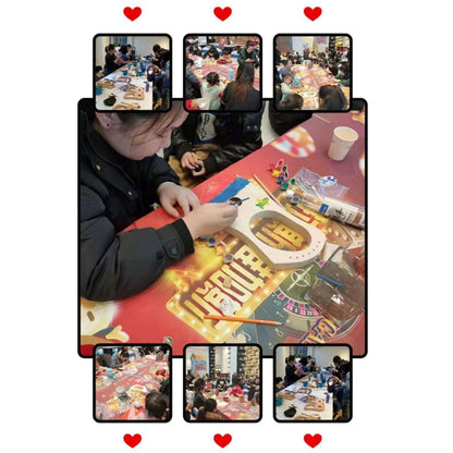 7 Strings Lyre Harp DIY Kit Solid Basswood String Musical Instrument Handwork Painting Assembly for Amateur Beginner