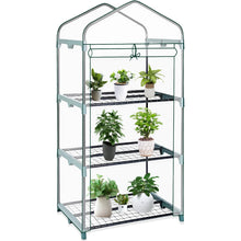 Load image into Gallery viewer, Garden Greenhouse 4 Tier Walk-in Green House Transparent Cover with Doors &amp; Windows Small Waterproof Frost Without Iron Frame

