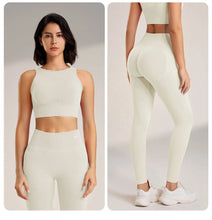 Load image into Gallery viewer, Yoga Clothing Set Women&#39;s High Waisted Leggings and Top Two Piece Seamless Fitness Exercise Clothing Fitness Workout Underwear
