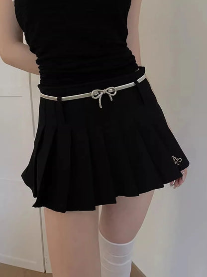 Bow Belt For Women Elastic Waistband With A Slimming Effect Suitable For Skirts And Suits Simple Metal Belt