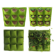 Load image into Gallery viewer, Green Vertical Hanging Garden Planter Flower Pots Bag Wall Mount Hanging
