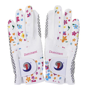 1Pair Golf Gloves for Women PU Leather Soft Fit Sport Grip Durable Gloves Anti-skid Breathable Sports Gloves
