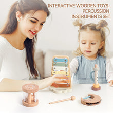 Load image into Gallery viewer, Wooden Baby Montessori Toys Musical Rattle Instruments Xylophone Percussion Sensory Rattle Toys Educational for Baby Toys Gifts
