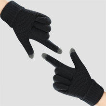 Load image into Gallery viewer, Women Men Warm Winter Touch Screen Gloves Stretch Classical Knit Mittens Wool Full Finger Outdoor Cycling Driving Glove
