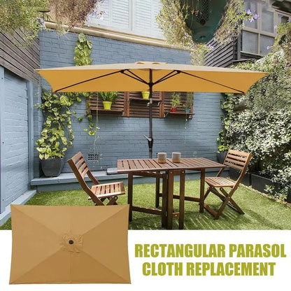2x3 m Rectangular Patio Umbrella Cloth Replacement Canopy Heavy Duty Cantilever Parasol Top For Outdoor Deck, Backyard