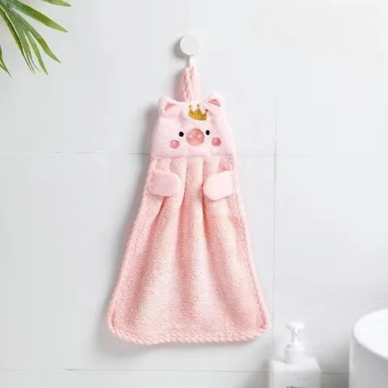 Cute Hand Towels Kitchen Bathroom Hand Towel Super Absorbent Microfiber Kitchen Towel High-efficiency Tableware Cleaning Towel