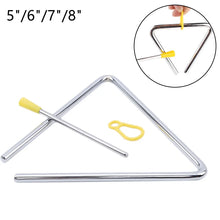 Load image into Gallery viewer, Musical Instrument Rhythm Band Educational Preschool Triangled Percussion 4/5/6/7/8/ inch
