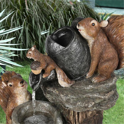 Garden Squirrel Figurine, Garden Decor for Outside Statues, Squirrel Figurine Decor for Patio Lawn Yard Porch Pond Deck Garden