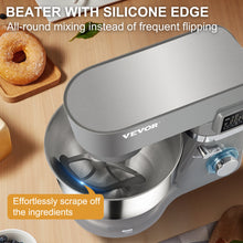 Load image into Gallery viewer, VEVOR Stand Mixer 660W Electric Dough Mixer with 6 Speeds LCD Screen Timing 5.8 Qt Stainless Steel Bowl Dough Hook Flat Beater
