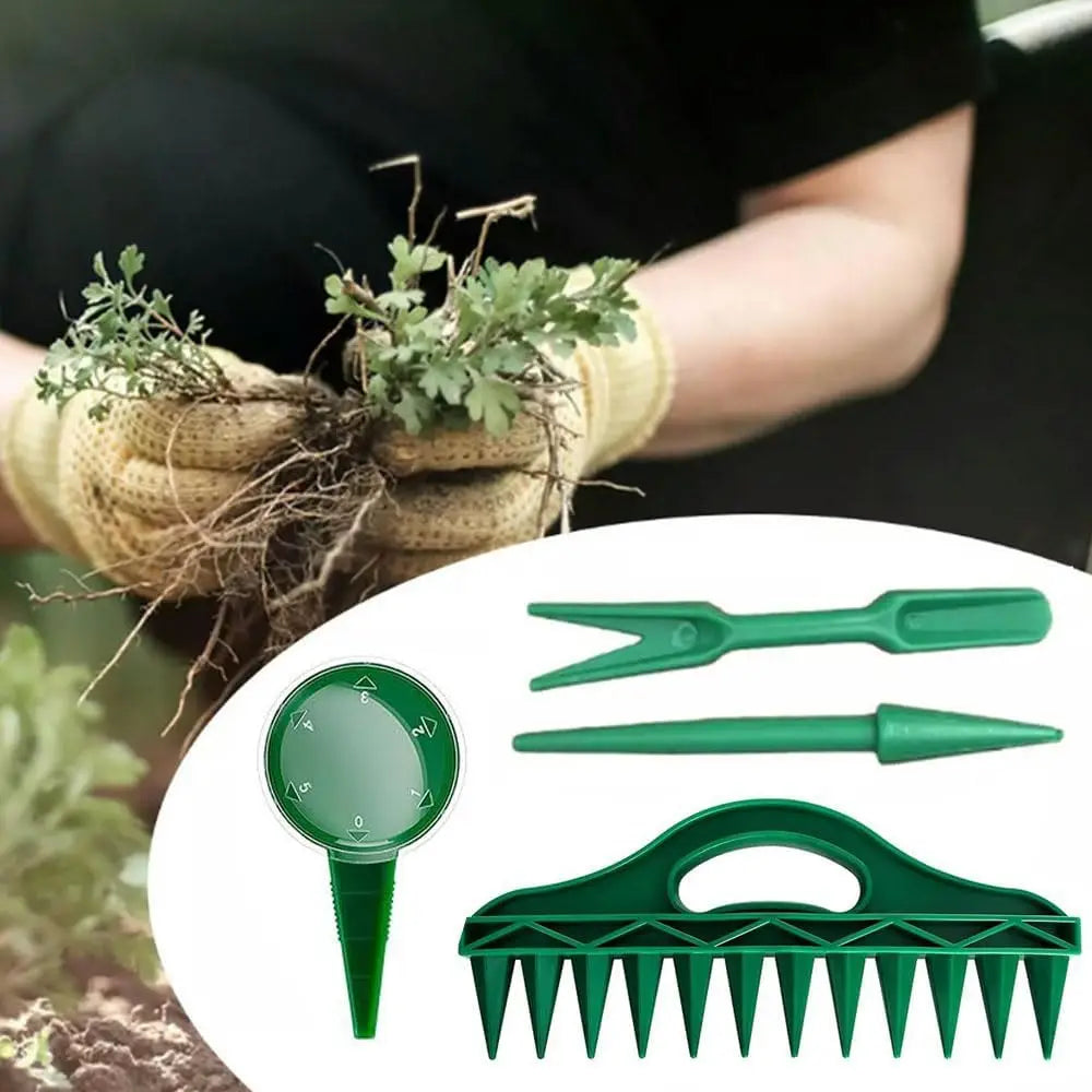 Seed Spreader, 2025 New Sowing Seeds Dispenser Set, Handheld Seed Planter Tool Seed Dibber Multifunctional Seed Spacer Gardening