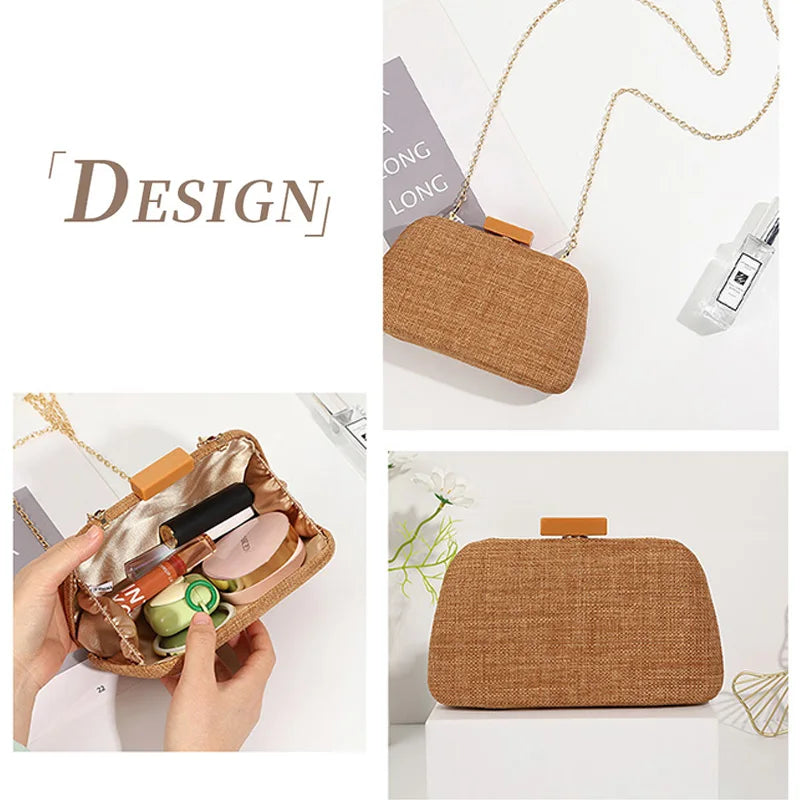 2023 New Women Evening Bags Fashion Handmade Clutch Purse Party Dinner Chain Shoulder Bags Luxury Wedding Handbags Drop Shipping