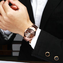 Load image into Gallery viewer, Relogios Masculino Tungsten Steel Black Watch for Men Clock Male Luminous Quartz Wristwatch Date Week Waterproof Student Watches
