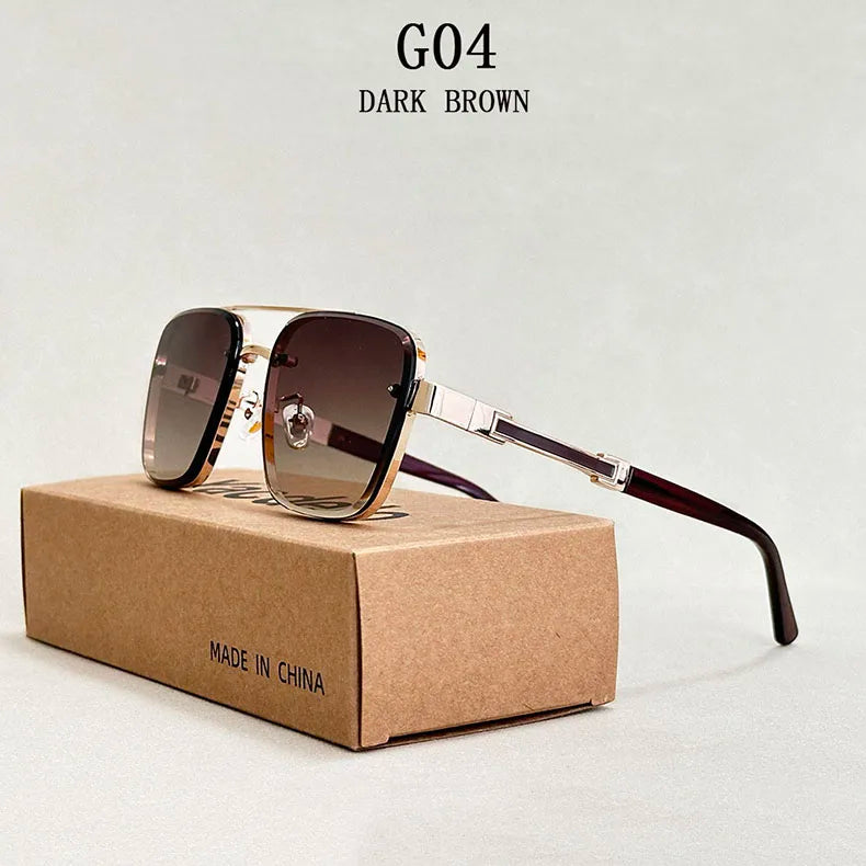 New Sunglasses For Men Luxury Fashion Glasses Sunscreen  Square Sunglasses Women Trendy Vintage Gafas De Sol Hombre Zonnebril Su
