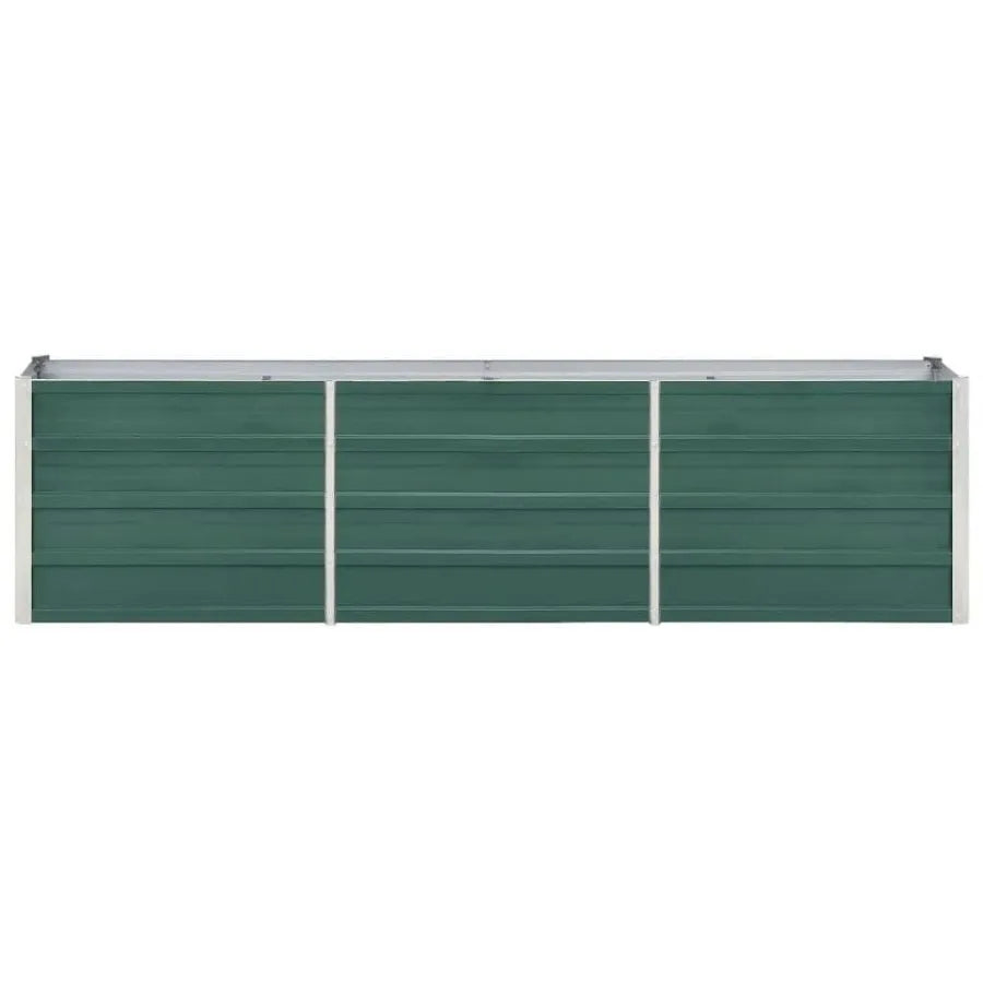 Garden Raised Bed Galvanized Steel 94.5x15.7x17.7 Green