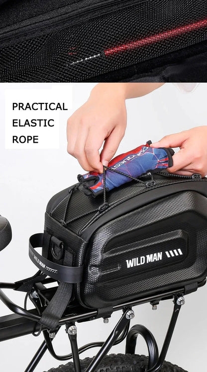 4L Multifunctional Bicycle Rear Seat Bag Waterproof Cycling Bike Rack Trunk Cargo Bag Pannier Bag Handbag Shoulder Bag