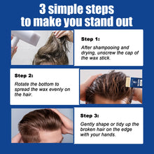 Load image into Gallery viewer, Hair Wax Stick Non-greasy Style Repair Smooth Loose Frizz Fixed Long Lasting Fluffy Broken Hair Artifact Waterproof Men Hair Gel
