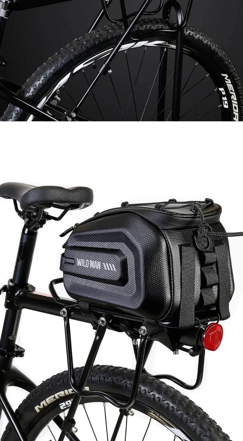 4L Multifunctional Bicycle Rear Seat Bag Waterproof Cycling Bike Rack Trunk Cargo Bag Pannier Bag Handbag Shoulder Bag