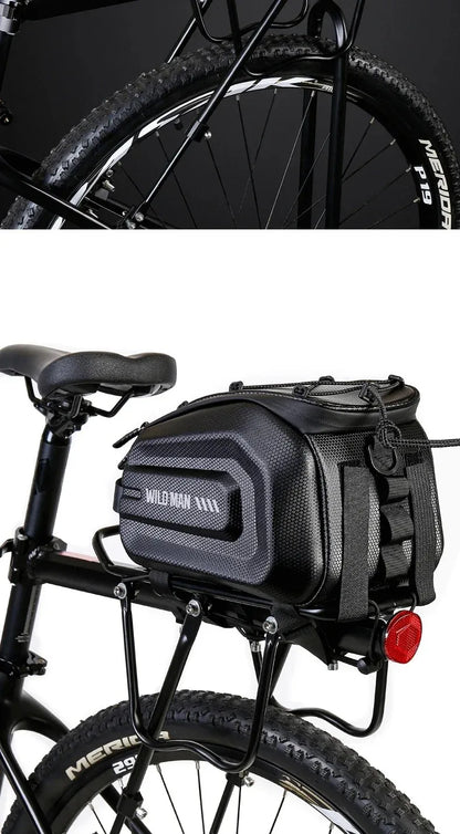 4L Multifunctional Bicycle Rear Seat Bag Waterproof Cycling Bike Rack Trunk Cargo Bag Pannier Bag Handbag Shoulder Bag