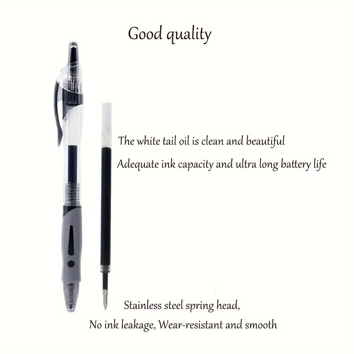 12PCS Retractable Gel Ink Roller Ball Pens - Smooth Writing, Quick-Drying, Water-Resistant, Exam-Specific for School, Office Use