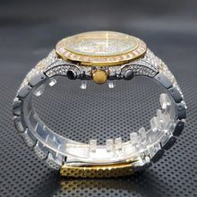 Load image into Gallery viewer, New Luxury Watches For Men High End Steel Bracelet Square Crystal Quartz Watch Hip Hop Chronograph Waterproof Man Clock Hot Sale
