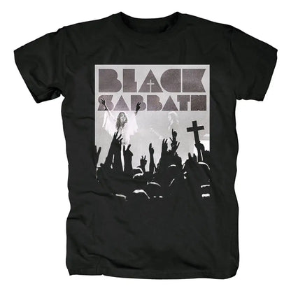 2025 Black Sabbath T Shirt Men Women Short Sleeve Retro Punk Metal Rock Band Cotton Tees High Quality Y2k Tops Summer Streetwear