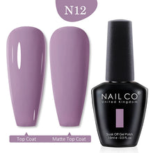 Load image into Gallery viewer, NAILCO 15ml Transparent Nude Color Series Jelly Gel Nail Polish Pink Red Nails Art Manicure Gel Varnishes Gellack Design Lacquer
