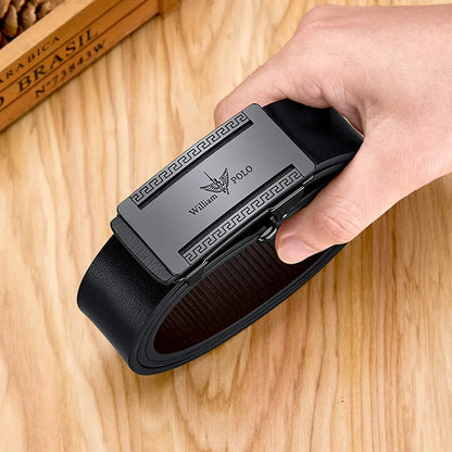 Men's casual belt, simple for wearing inside, automatic buckle for personalized waist belt