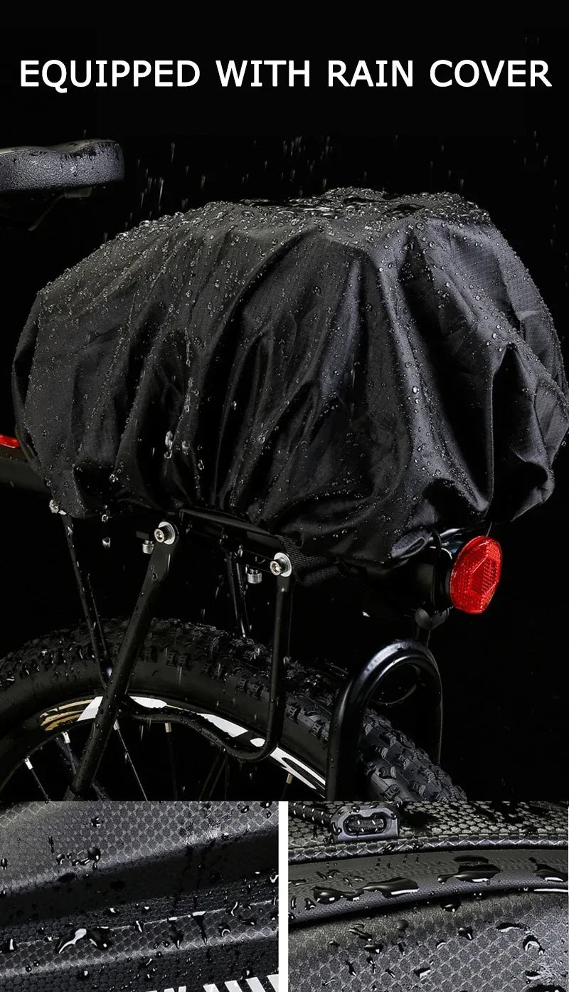 4L Multifunctional Bicycle Rear Seat Bag Waterproof Cycling Bike Rack Trunk Cargo Bag Pannier Bag Handbag Shoulder Bag