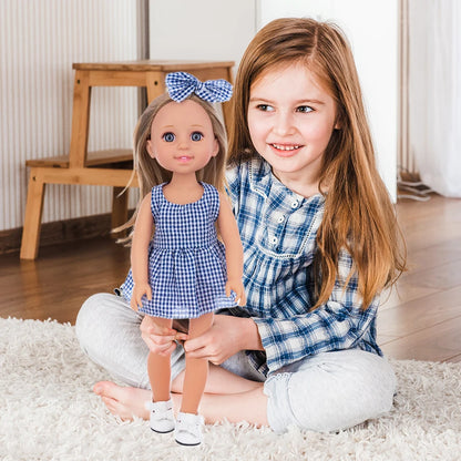 15Inch&38Cm Pop Doll Clothes Dress Set Top Short Skirt For American Reborn Baby Doll Clothing Camera Accessories Girl's Toys