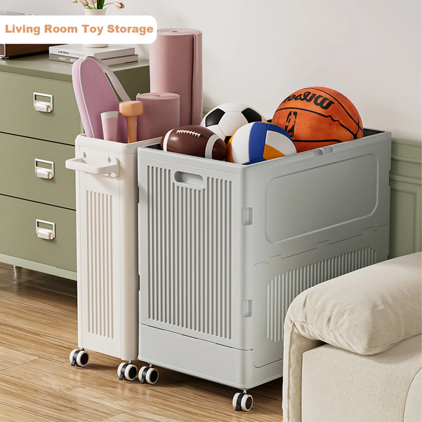 Rolling Laundry Hamper 123L Large Capacity Clothes Hampers for Laundry,Plastic Collapsible Laundry Baskets with Wheels and Lid
