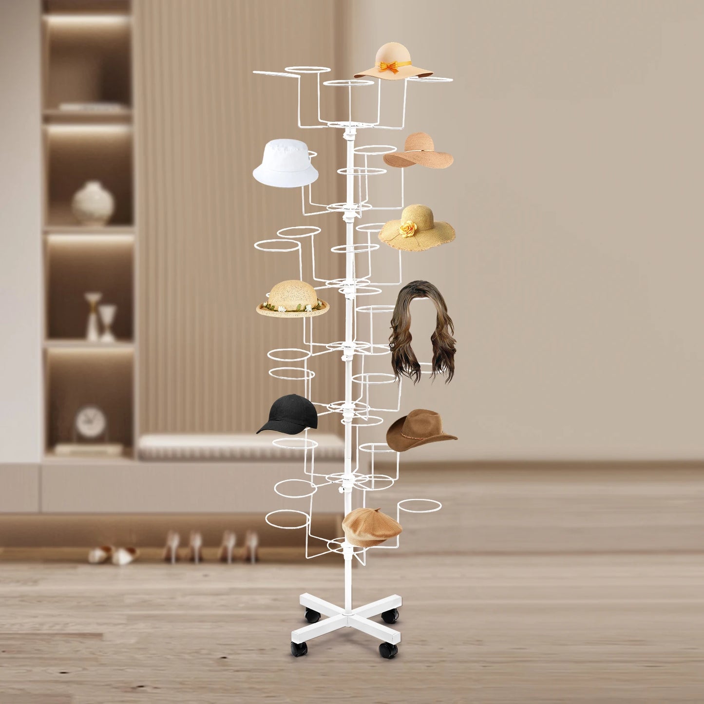 Space-Saving Hat Rack: High-Quality, Stylish, and Convenient Storage for Home or Store