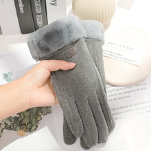 Load image into Gallery viewer, Women Winter Thick Plush Gloves Fashion Warm Suede Outdoor Guantes Lady Touchscreen Driving Gloves Sports Cycling Mittens
