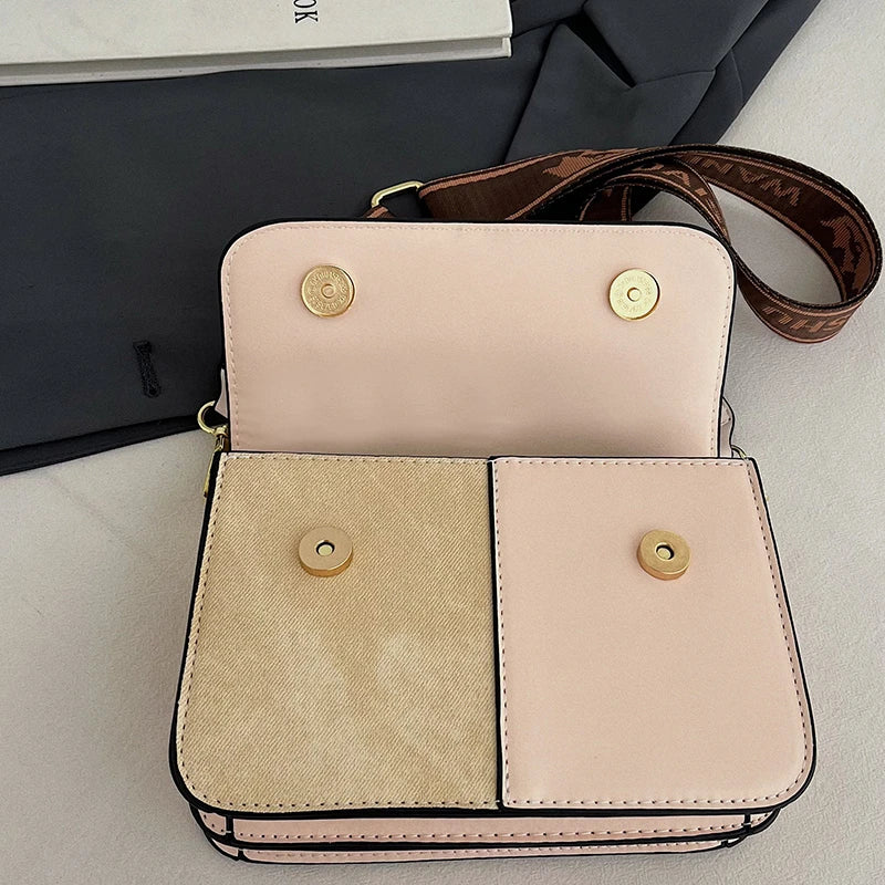 Chic Vintage-Inspired Clutch Bag for Women Trendy Crossbody Handbag Minimalist Leather Tote with Designer Solid Color Charm