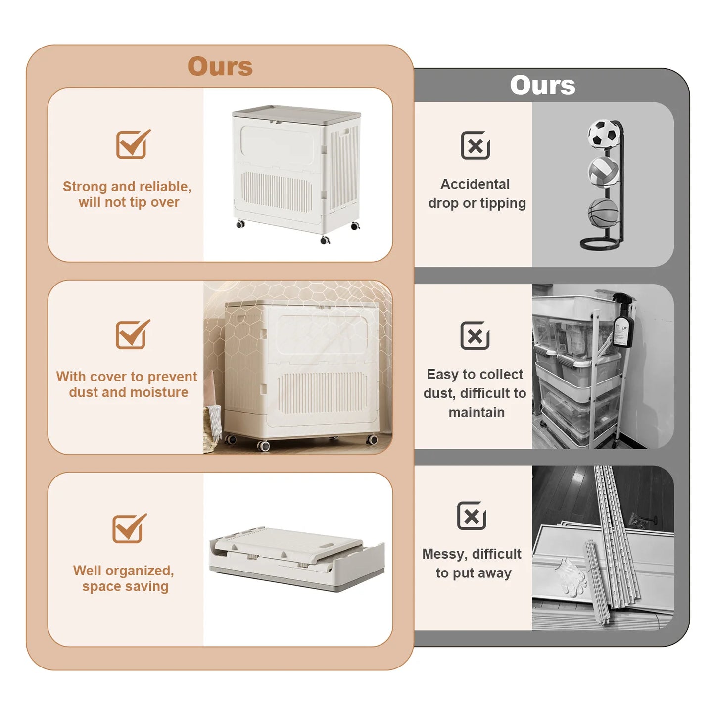 Rolling Laundry Hamper 123L Large Capacity Clothes Hampers for Laundry,Plastic Collapsible Laundry Baskets with Wheels and Lid