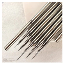 Load image into Gallery viewer, Nails Art Liner Brushes Elongated Lines Striping Drawing Painting 6/9/12/15/18/25mm Nail Design Pen Professional Manicure Tool
