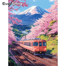 Load image into Gallery viewer, New Arrival Diamond Painting Train Landscape DIY Diamond Embroidery Cross Stitch Mosaic Mountain Handmade Hobby
