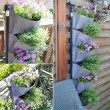 Load image into Gallery viewer, 6 Pockets Garden Wall Hanging Planting Bags Vegetable Green Plant Grow Planter Vertical Felt Fabric Nursery Bags Garden Supplies
