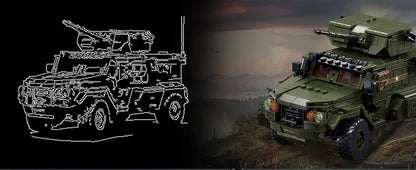 519PCS Typhoon VDVS Assault Armored Vehicle Building Blocks Model with Mini Figures Creative Play Toy Gift for Kids Collectors