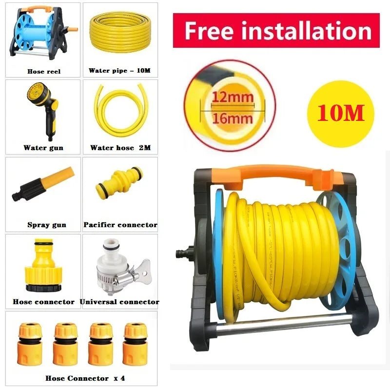Garden Hose Reels,Water Pipe,Car Pipe Roll Rack,Portable Shelf Bracket,Household High Pressure, Vegetable Car Wash Storage, G1,