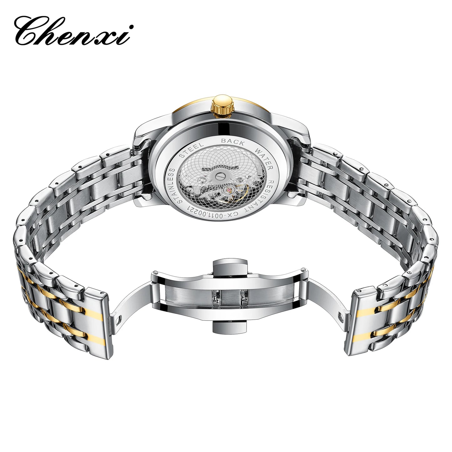 Top Brand Watches For Men High Quality See Through Skeleton Quartz Watch Stainless Steel Waterproof Wristwatch NEW Reloj Hombre