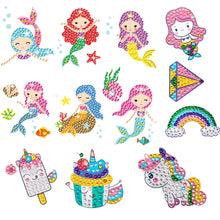Load image into Gallery viewer, Children's Handmade Diamond Painting Sitcker Pokemon Kit Digital Rod-Shaped Diamond Painting Kit For Cartoon Nnimals Easy to DIY
